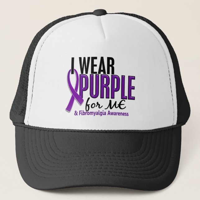 Casquette Je porte le pourpre pour MOI la fibromyalgie 10 (Devant)