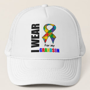 Casquette Je porte le ruban d'autisme pour mon petit-fils