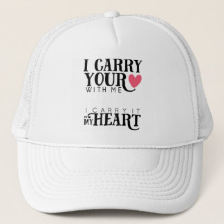 Casquette je porte votre coeur avec moi coeur rose de |