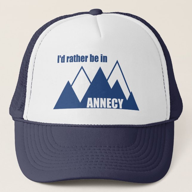 Casquette Je préfère être à Annecy France Mountain (Devant)