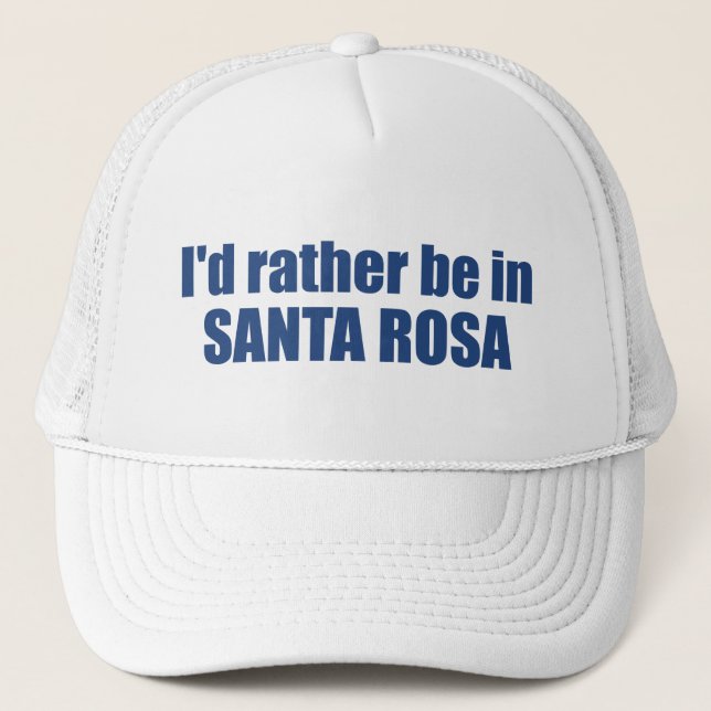 Casquette Je préfère être à Père Noël Rosa en Californie (Devant)