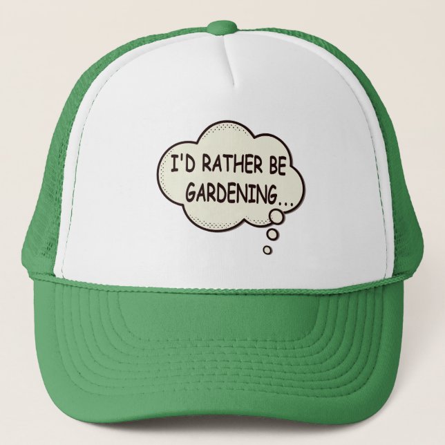 Casquette Je préfère jardiner Drôle Dire (Devant)