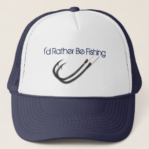 Casquette Je Préférerais Être Pêcheur Trucker Chapeau