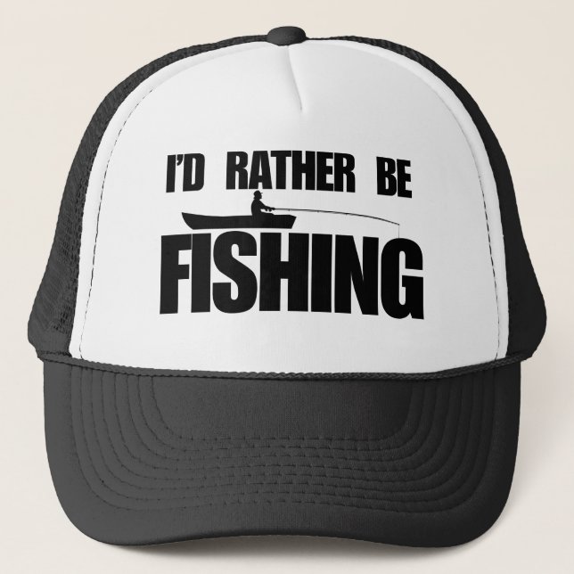 Casquette Je préférerais pêcher (Devant)