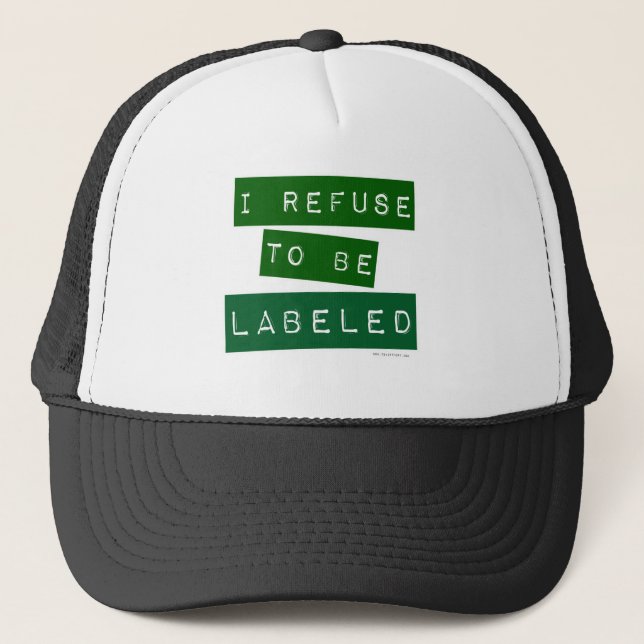 Casquette  Je Refuse D'Être Étiqueté Snarky Fun Slogan (Devant)