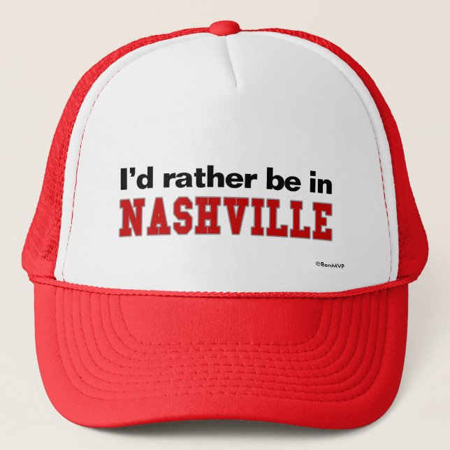Casquette Je serais plutôt à Nashville (Devant)