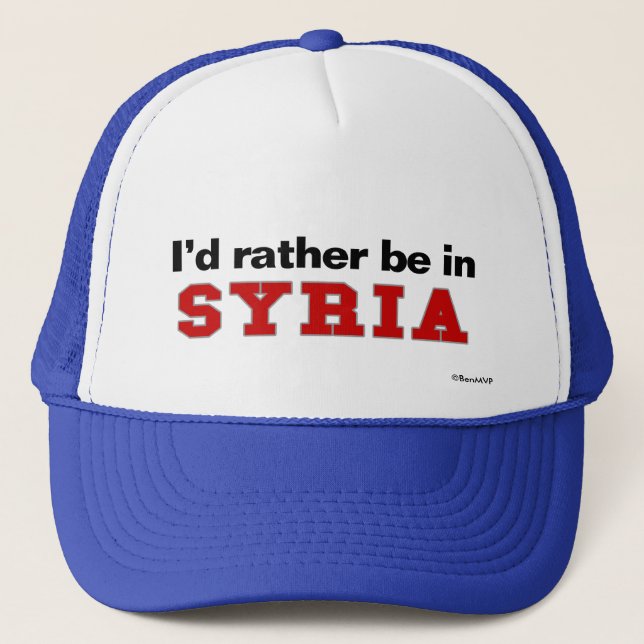Casquette Je serais plutôt en Syrie (Devant)