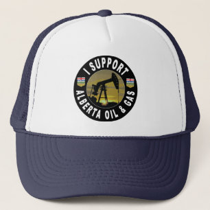 Casquette Je soutiens le pétrole et le gaz de l'Alberta