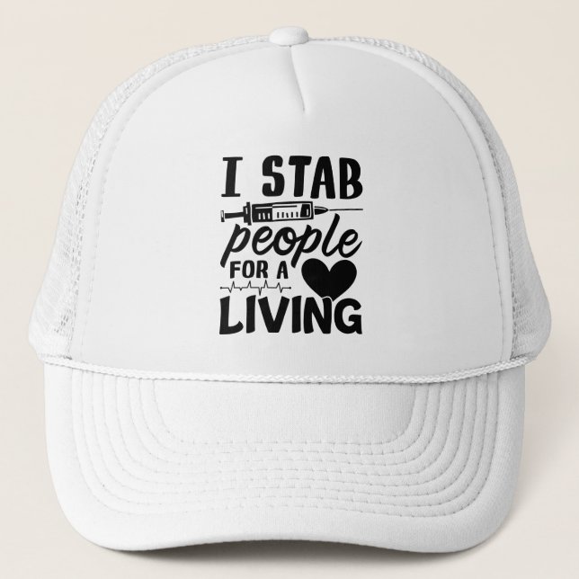 Casquette Je Stab Personnes Pour Une Dialyse Vivante Infirmi (Devant)
