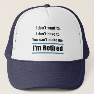 Casquette Je suis Amusant à la retraite
