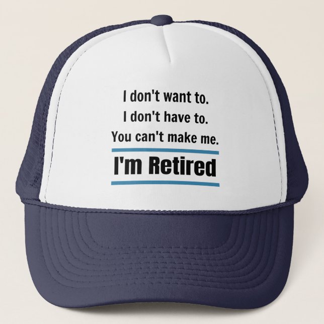 Casquette Je suis Amusant à la retraite (Devant)