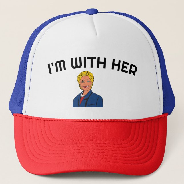 Casquette "Je suis avec elle" Hilary Clinton Trucker Casquet (Devant)