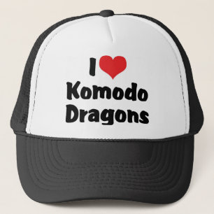 Casquette Je suis des dragons de Komodo de cœur d'amour