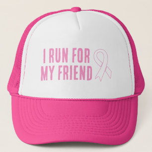Casquette Je Suis En Course Pour Mon Ami Pink Ribbon