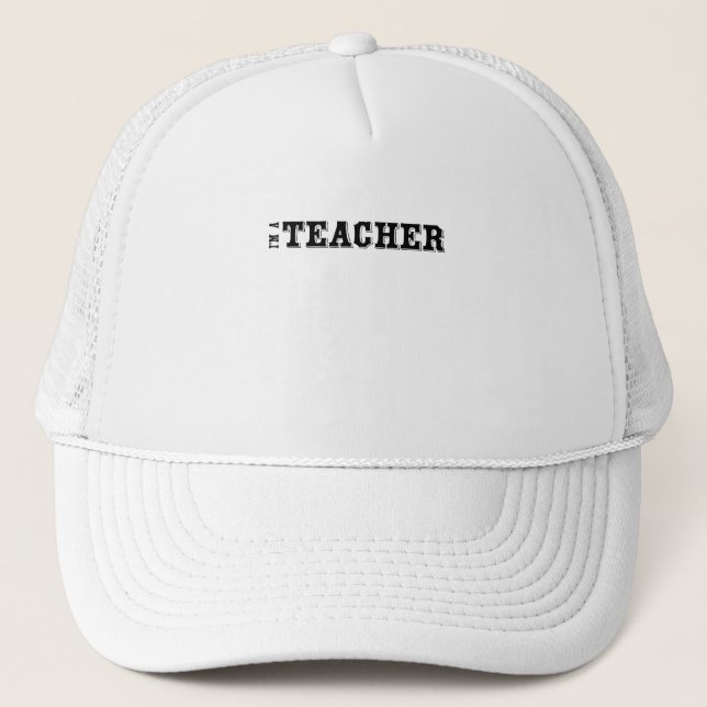 Casquette Je suis enseignant (école et élèves) (Devant)