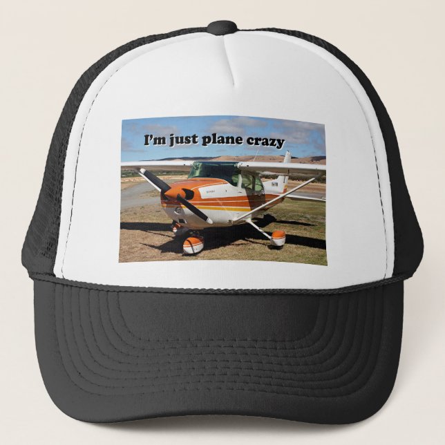 Casquette Je suis juste fou plat : Avions de Cessna (Devant)