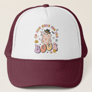Casquette Je suis juste ici pour le Boos, Retro Super Hallow