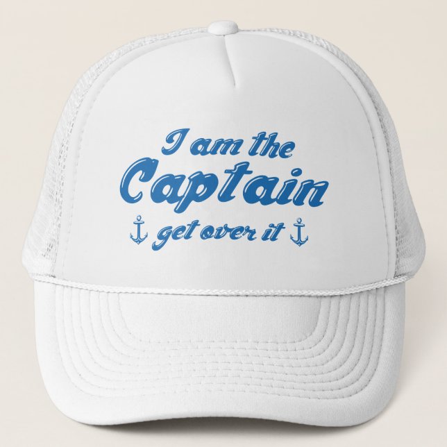 Casquette Je suis le Capitaine de l'enfer de café (Devant)