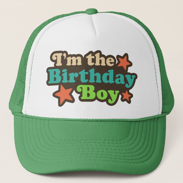 Casquette Je suis le garçon d'anniversaire (Devant)