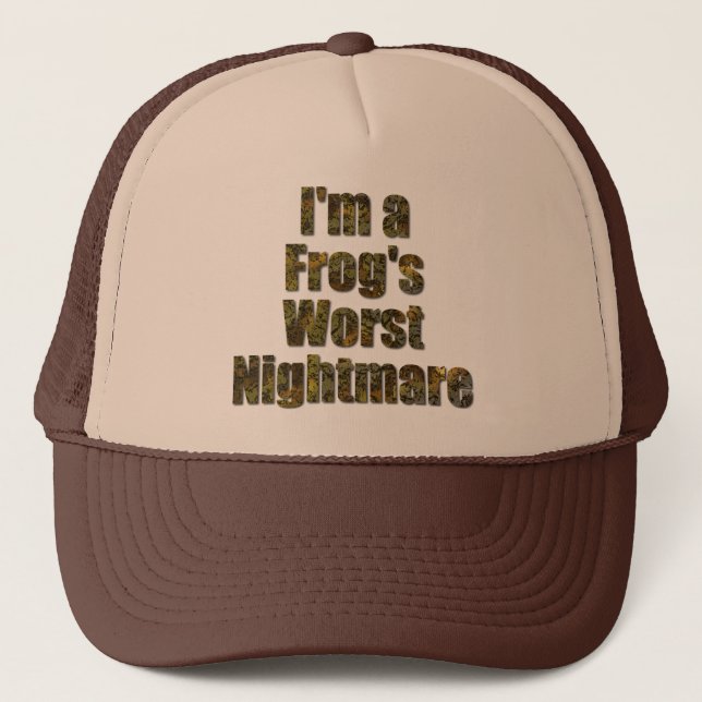 Casquette Je suis le plus mauvais cauchemar d'une grenouille (Devant)
