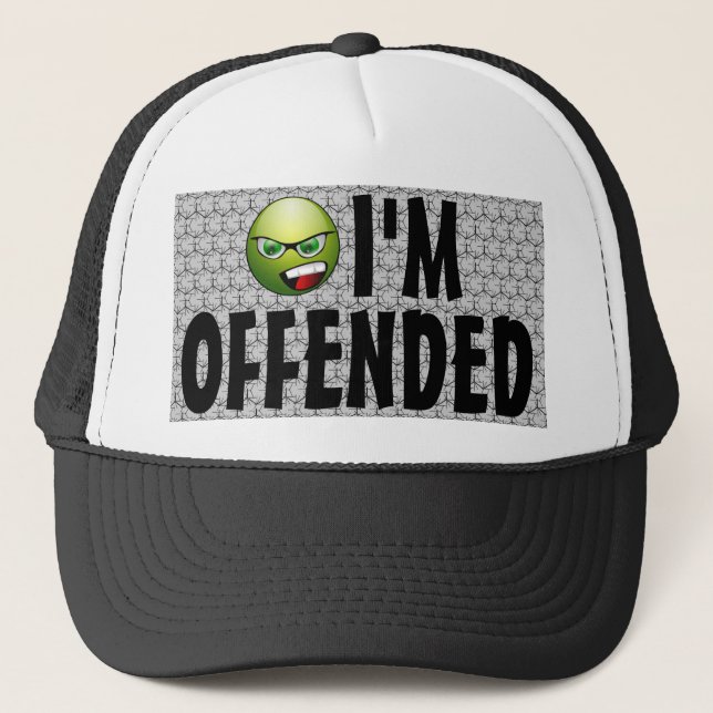 Casquette Je suis offensé Enveloppé de bulle en colère (Devant)