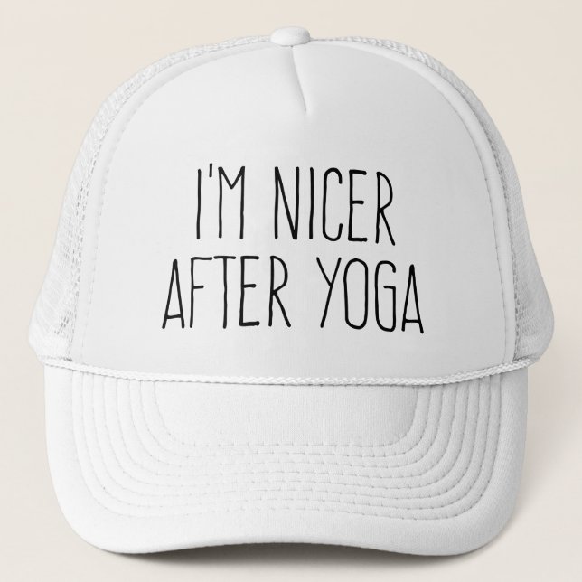 Casquette Je suis plus gentil après le yoga (Devant)
