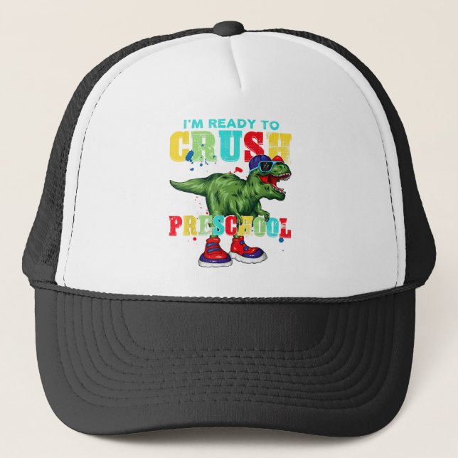 Casquette Je suis prêt à écraser le dinosaure de deuxième an (Devant)