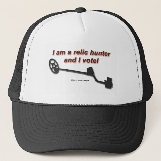 Casquette Je suis un chasseur de relique et je vote (Devant)