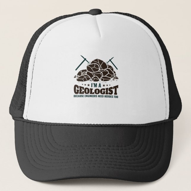 Casquette Je suis un géologue parce que les ingénieurs ont b (Devant)