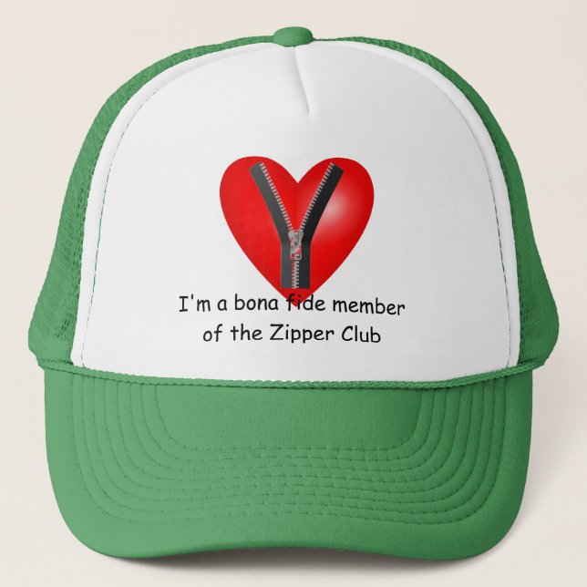 Casquette Je suis un membre authentique du Zipper Club (Devant)