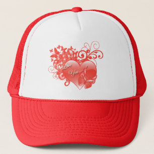 CASQUETTE JE T'AIME DANS LE COEUR ROUGE