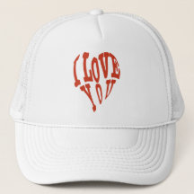 JE T'AIME LE CHAPEAU DE LA JOURNÉE DE VALENTINE