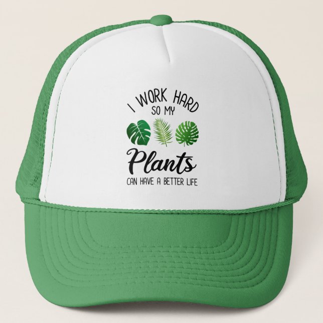 Casquette Je Travaille Dur Pour Que Mes Plantes Aient Une Me (Devant)