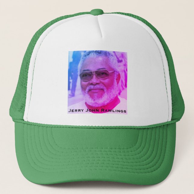 Casquette Jerry Rawlings, J.J. Rawlings, Président du Ghana (Devant)