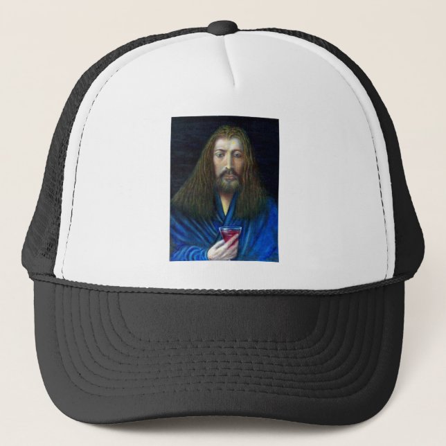 CASQUETTE JÉSUS CHRIST, LA CHALICE D'EMMAUS (Devant)