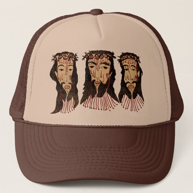 Casquette Jésus Christ Thorn Couronne Art populaire Peinture (Devant)