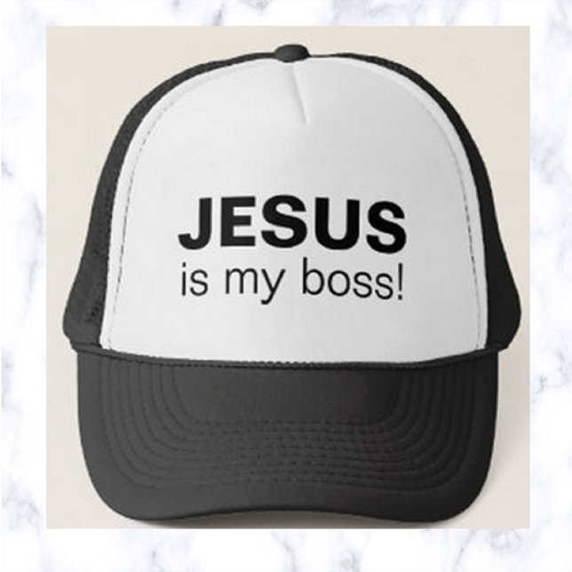 Casquette Jésus est mon patron (Créateur téléchargé)