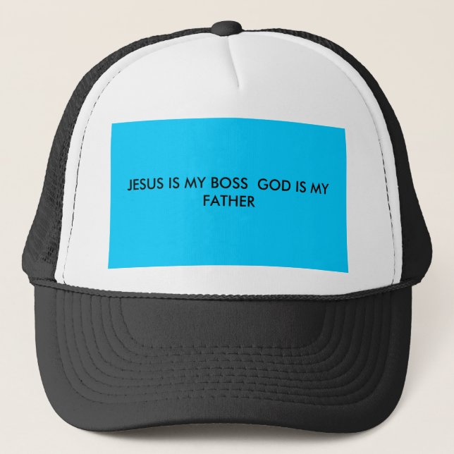 CASQUETTE JÉSUS EST MON PATRON QU'UN DIEU EST MON PÈRE (Devant)