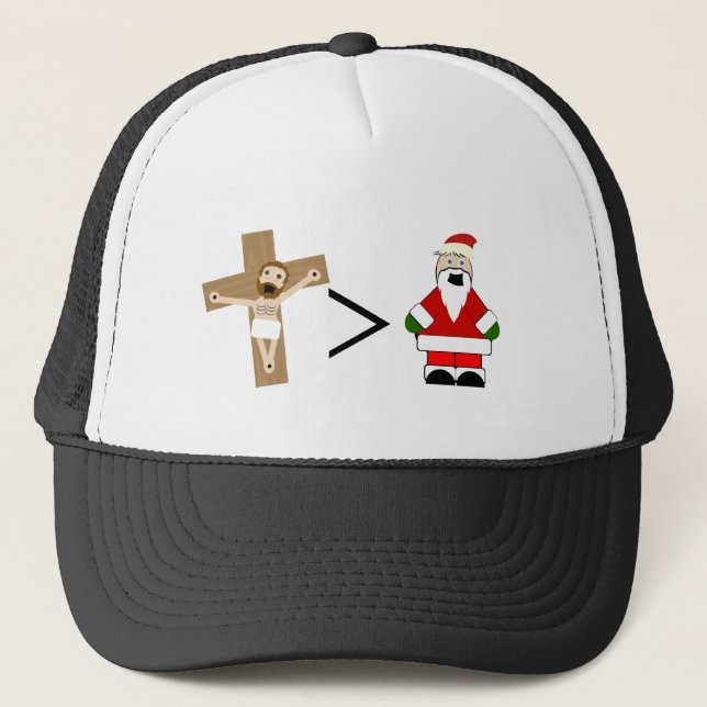 Casquette Jésus est plus grand que Père Noël (Devant)