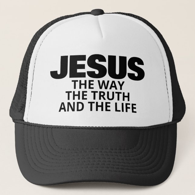 CASQUETTE JÉSUS LE CHEMIN LA VÉRITÉ ET LA VIE TRUCKER HAT (Devant)
