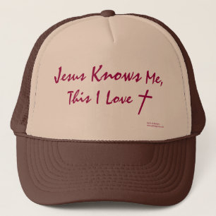 Casquette "Jésus me connaît, ceci amour d'I" (Génie-nous les
