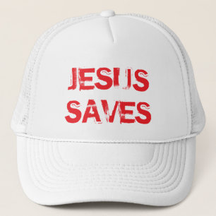 CASQUETTE JÉSUS SAUVE TRUCKER HAT WHITE