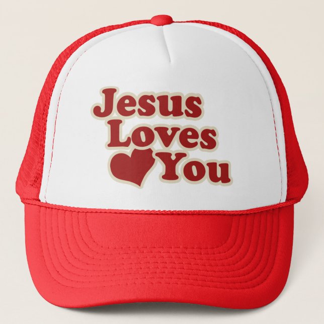 Casquette Jésus vous aime pour les chrétiens (Devant)