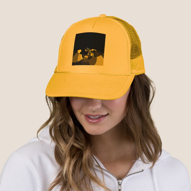 Casquette Jet Black et Gold Vector Art Design graphique (En situation)