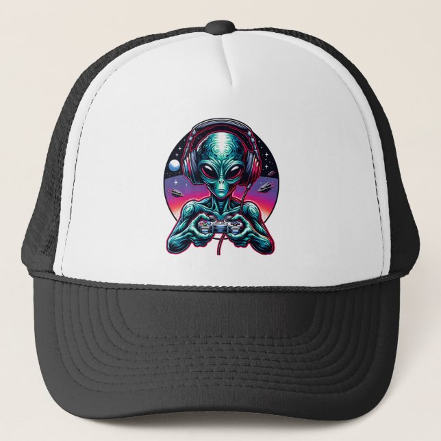 Casquette Jeu Alien Extraterrestrial en cours (Devant)