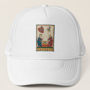 Casquette Jeu de jacquet, Art médiéval du XIVe siècle