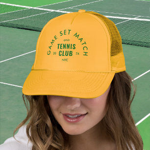 Casquette Jeu vert Set Match Après Tennis Club Jaune