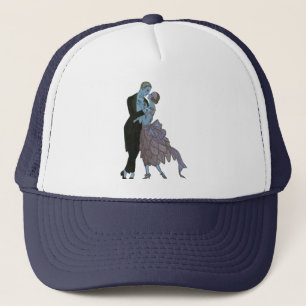Casquette Jeunes mariés Art Déco vintage, danse d'amour de m