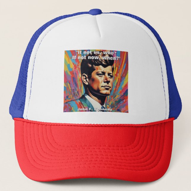 Casquette JFK John F. Kennedy Citation Inspiration Motivatio (Devant)