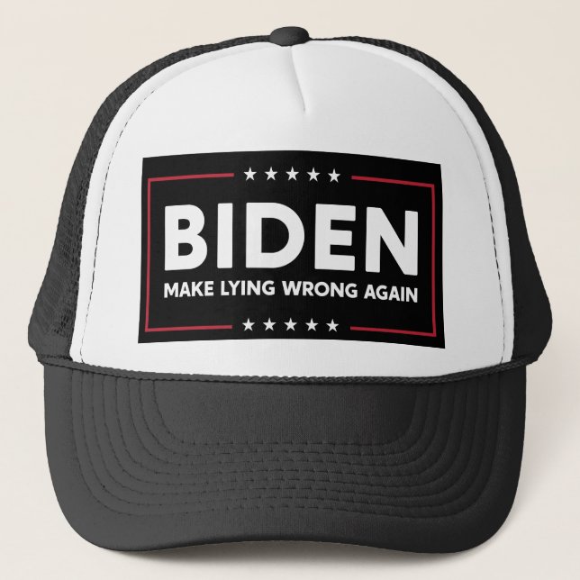 Casquette Joe Biden 2020 se trompe de menteur à nouveau anti (Devant)